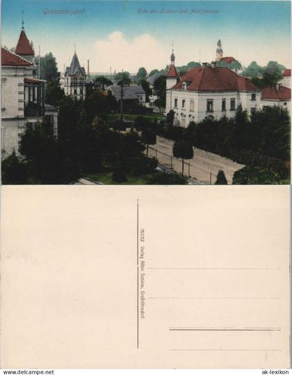 Ansichtskarte Großröhrsdorf Adolfstrasse und Lutherstraße 1908