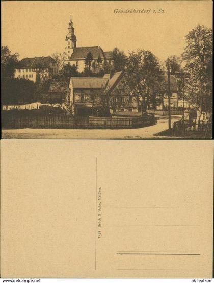 Ansichtskarte Großröhrsdorf Stadtpartie 1922