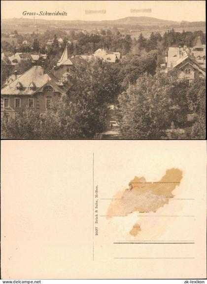 Ansichtskarte Großschweidnitz (OL) Swóca Blick in die Straße 1913
