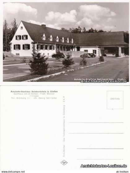 Ansichtskarte Reinhardshain-Grünberg (Hessen) Autobahn-Rasthaus 1960