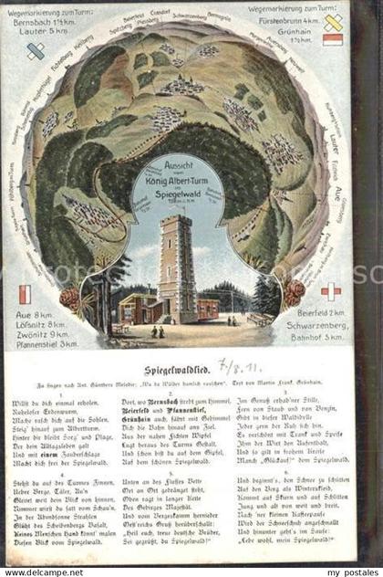 Gruenhain-Beierfeld Koenig Albert-Turm Spiegelwaldlied