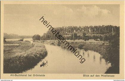 Alt-Buchhorst bei Grünheide - Blick auf den Moellensee 30er Jahre - Verlag Louis Bernsee Erkner