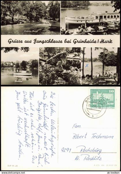 Fangschleuse-Grünheide (Mark) Gaststätte, Dampfer, Motorboot 1973