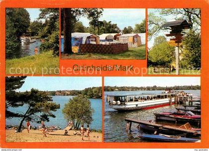 Gruenheide Mark An der Loecknitz Camping am Peetzsee Wegweiser Am Werlsee Ausflu