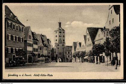 AK Günzburg a. d. Donau, Platz mit Tor