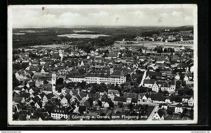 AK Günzburg a. Donau, Ortsansicht vom Flugzeug aus