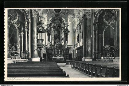 AK Günzburg, Innenansicht der Liebfrauenkirche