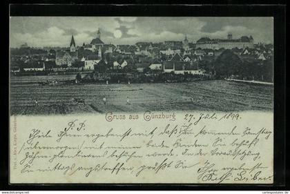 AK Günzburg, Totale bei Vollmond