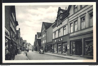 AK Gütersloh, Königsstrasse mit Geschäften