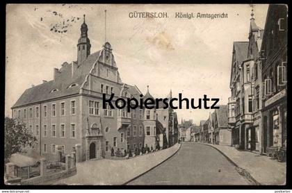 ALTE POSTKARTE GÜTERSLOH KÖNIGLICHES AMTSGERICHT GESCHÄFT HEINRICH ZUMHANSEN Gericht court tribunal cpa postcard AK