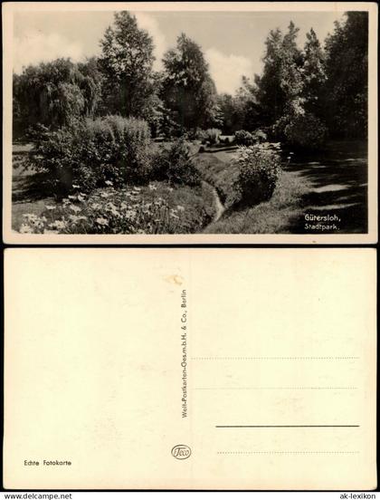 Ansichtskarte Gütersloh Stadtpark 1930