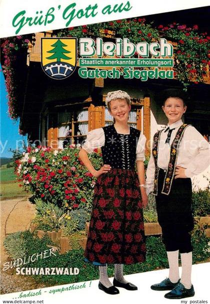 Gutach Breisgau Schwarzwaldhaus m. Schwarzwaldtrachten