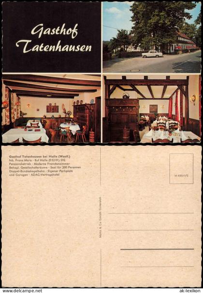 Halle (Westfalen) Gasthof Tatenhausen bei Halle (Westf.) Inh. Franz Marx 1965
