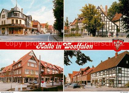 Halle Westfalen Teilansichten Stadtzentrum Brunnen Fachwerkhaeuser
