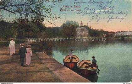 Halle Saale Partie an der Saale