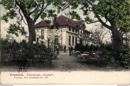 CPA Hamburg Wandsbek Bramfeld, Restaurant Seehof, Garten