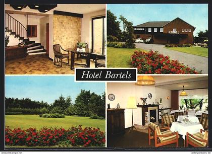 AK Haselünne /Eltern, Hotel-Pension Bartels, Innen- und Aussenansichten
