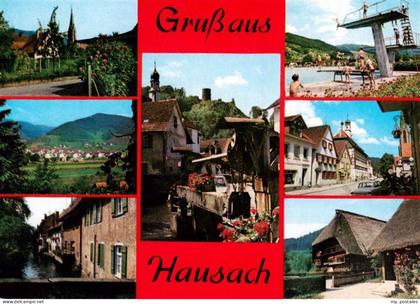 Hausach Orts und Teilansichten Schwimmbad Schwarzwaldhaus
