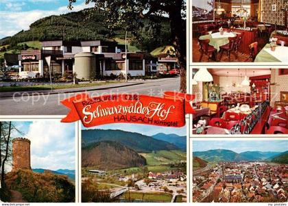 Hausach Restaurant Cafe Schwarzwaelder Hof Gastraeume Panorama Burgturm