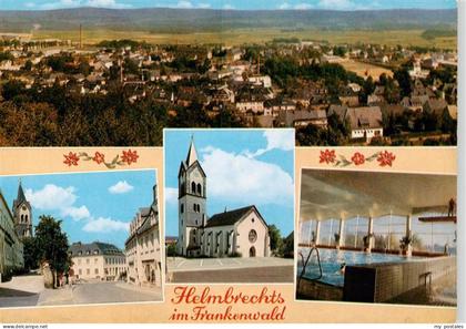 Helmbrechts Oberfranken Panorama Ortsmotive Kirche Hallenbad