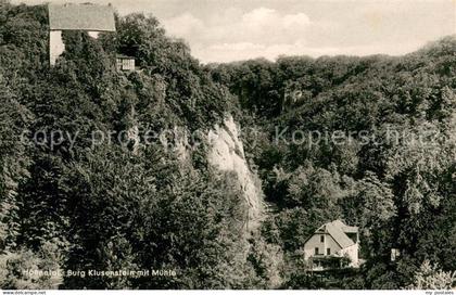 Hoennetal Hemer Burg Klusenstein mit Muehle