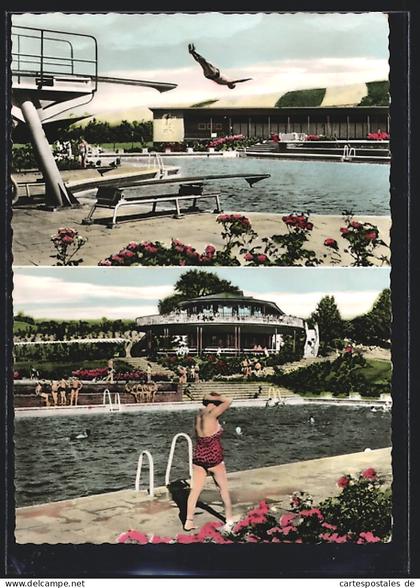 AK Heringen /Werra, Szenen im Freibad