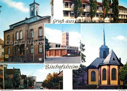 Bischofsheim Ruesselsheim Teilansichten Rathaus Kirche