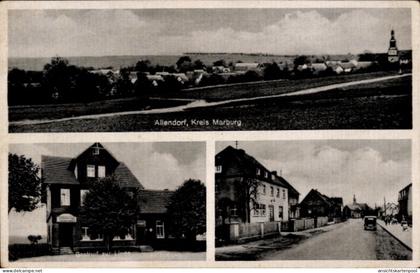 CPA Allendorf Stadtallendorf in Hessen, Gesamtansicht, Gasthof zur Linde, Inh. Heinrich Schaub