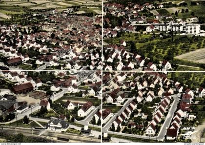 CPA Ostheim Nidderau in Hessen, Teilansichten, Wohnsiedlung, Fliegeraufnahme