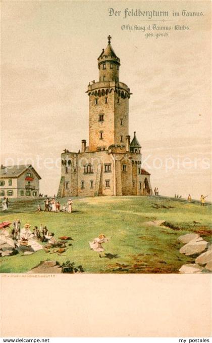 Feldberg Taunus Feldbergturm im Taunus Litho