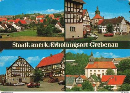 Grebenau Vogelsbergkreis Hessen Panorama Fachwerkhaeuser Kirchen