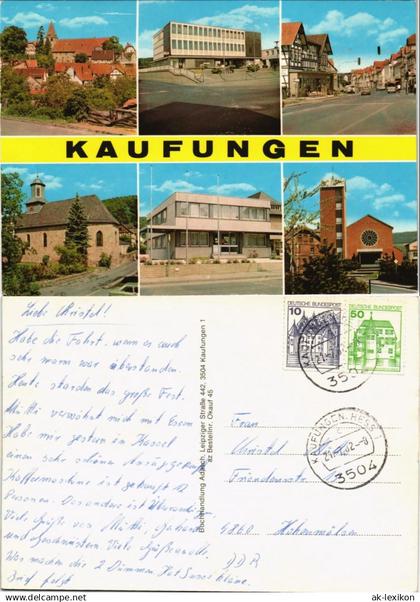 Kaufungen Ortsansichten Kaufungen Mehrbildkarte 6 Ansichten 1982