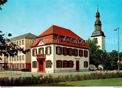 Lampertheim Bergstrasse Rathaus und St Andreas Kirche