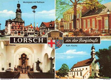 Lorsch Hessen Marktplatz Rathaus Stadthaus Kirche Inneres
