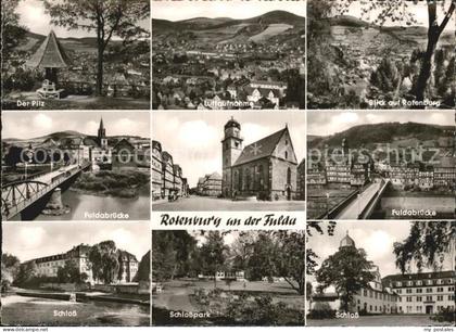 Rotenburg Fulda Pilz Fuldabruecke Schloss Schlosspark Blick auf Rotenburg