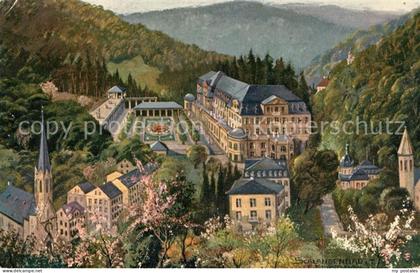 Schlangenbad Taunus Kurhaus Kuenstlerkarte Serie Taunus Nr 4