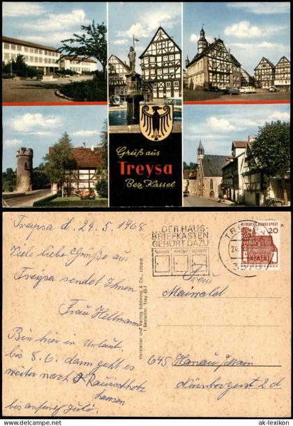 Treysa-Schwalmstadt Mehrbildkarte Grüß ausTreysa Bez. Kassel 1968