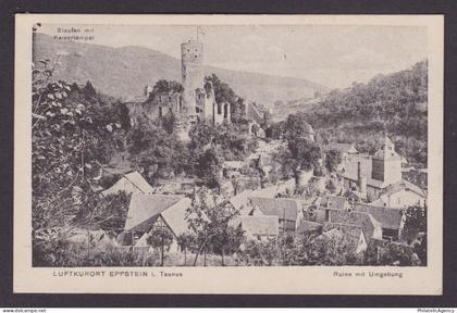 Vintage postcard Eppstein Castle Ruins Kaisertempel Taunus Hesse Germany