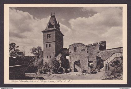 Vintage postcard Frankenstein castle ruins Bergstrasse Muehltal Germany Hesse