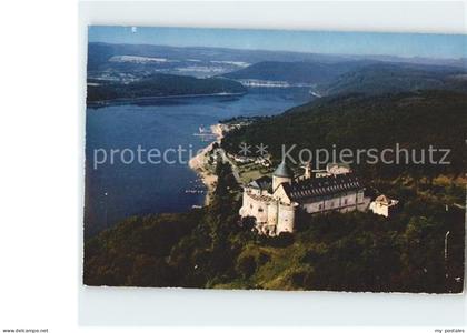 Waldeck Edersee Schloss Waldeck mit Edersee Fliegeraufnahme