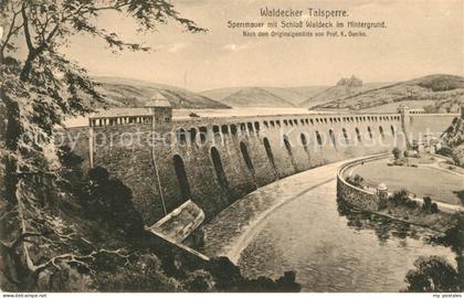 Waldeck Edersee Waldecker Talsperre Sperrmauer Schloss Waldeck