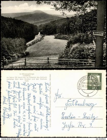 Ansichtskarte Hessisch Oldendorf Partie im Totental 1962