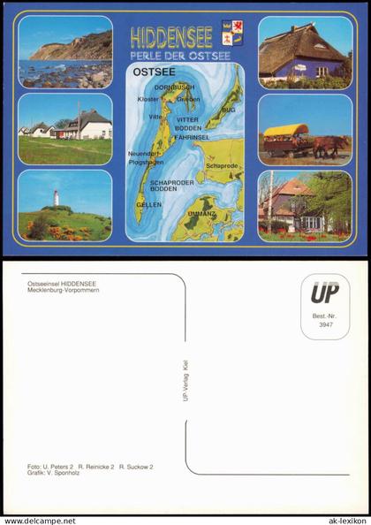 Hiddensee Hiddensjö, Hiddensöe Mehrbildkarte Ostseeinsel HIDDENSEE   1990