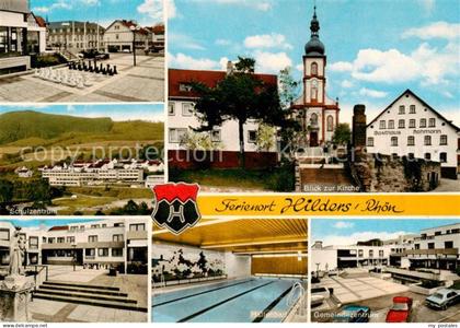 Hilders Rhoen Gemeindezentrum Hallenbad Gasthaus Kirche Bodenschach Schulzentrum