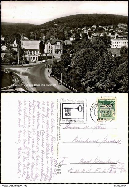 Ansichtskarte Hofheim (Taunus) Blick zum Bahnhof 1969