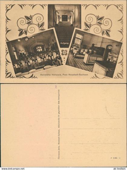 Ansichtskarte Hohwald (Sachsen) Innenqansichten - Heilstätte 1909