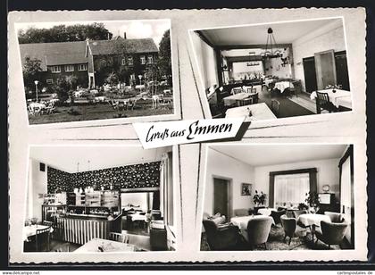AK Emmen / Hollenstedt, Gasthaus-Café-Pension, Inh. Otto Thiele, Innenansichten