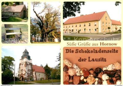 Hornow-Wadelsdorf St. Martin Kirche 13. Jhdt. Backhaus 750-jaehrige Eiche Schoko