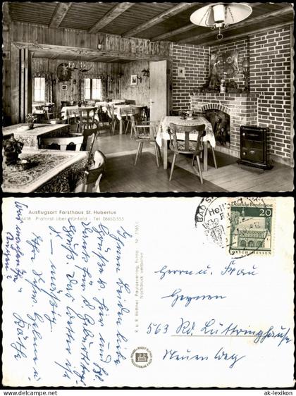 Ansichtskarte Hünfeld Ausflugsort Forsthaus St. Hubertus Praforst 1968