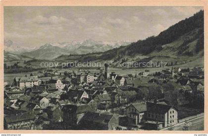 Immenstadt Allgaeu Bayern Immenstadt Allgaeu Alpen Berge Kirchturm Ortschaft Tal